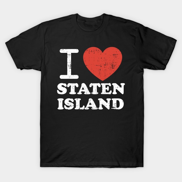 I Love Staten Island Red Heart Meme Funny T-Shirt by DUC3a7